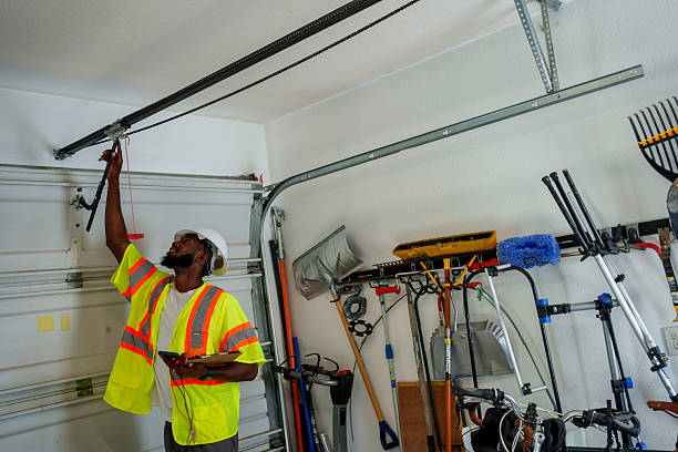 Professional Garage Door Panel Replacement technician working in Miami Heights, OH